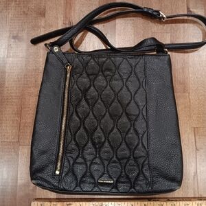 Vera Bradley Black Molly Leather Crossbody Bag